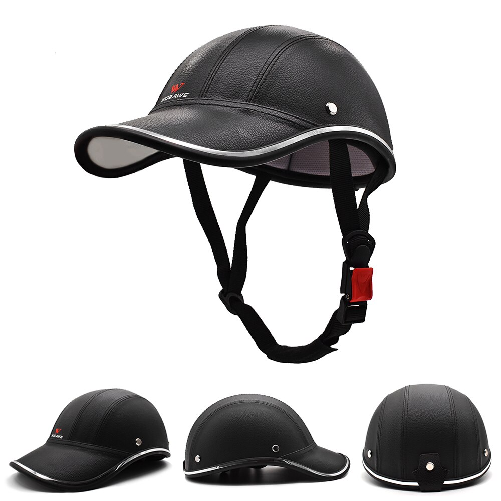 Wosawe sport ridehat halvhjelm baseball kasket mtb cykling rulle skateboard scooter motorcykel hjelme sikkerhedshjelme