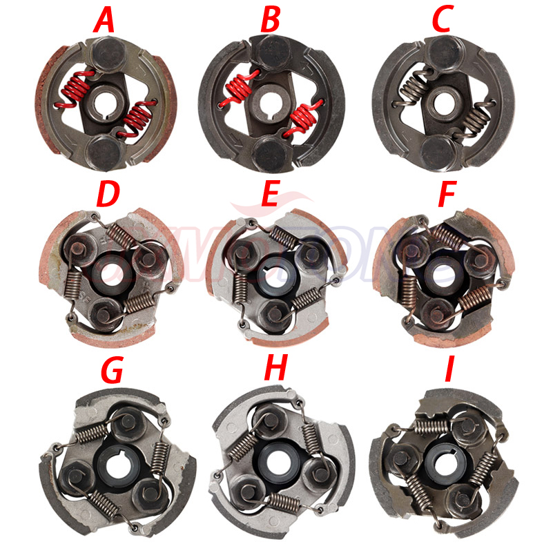 2 tiempos 47cc 49cc aluminio o hierro Minimoto embrague centrífugo aleación Mini Moto Dirt Bike Atv Quad 2 resorte de zapata 3 resorte de zapata