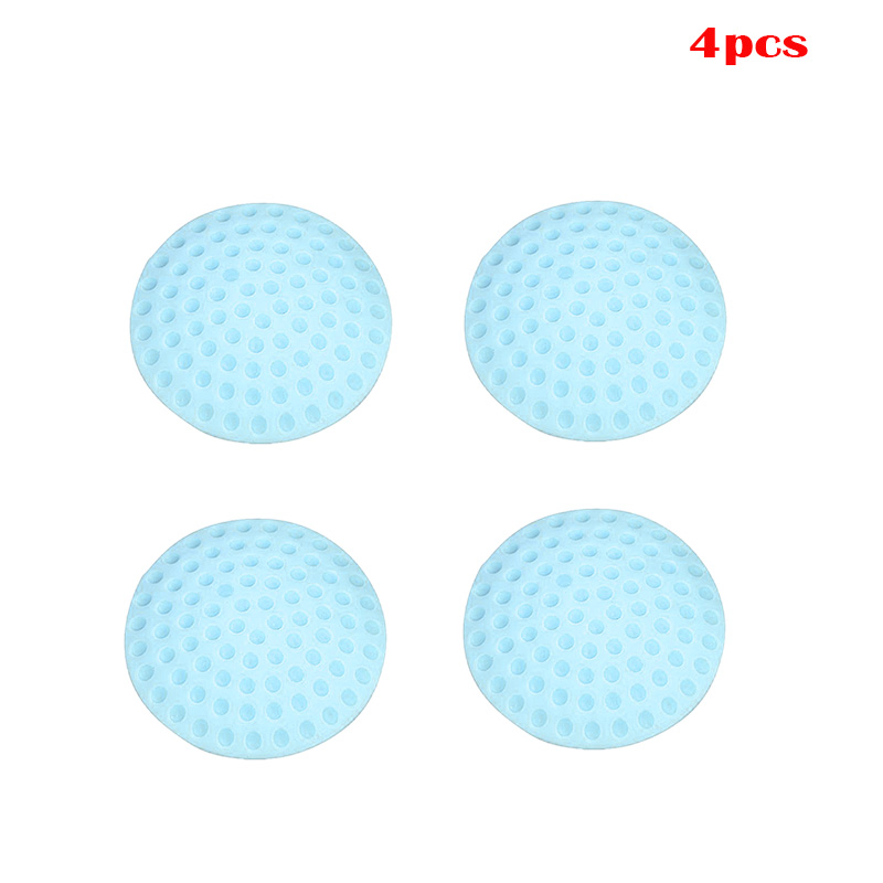 Tope de puerta autoadhesivo para el cuidado del bebé, almohadilla protectora de goma para cerradura de guardabarros, a prueba de golpes, 4 piezas: Blue 4pcs
