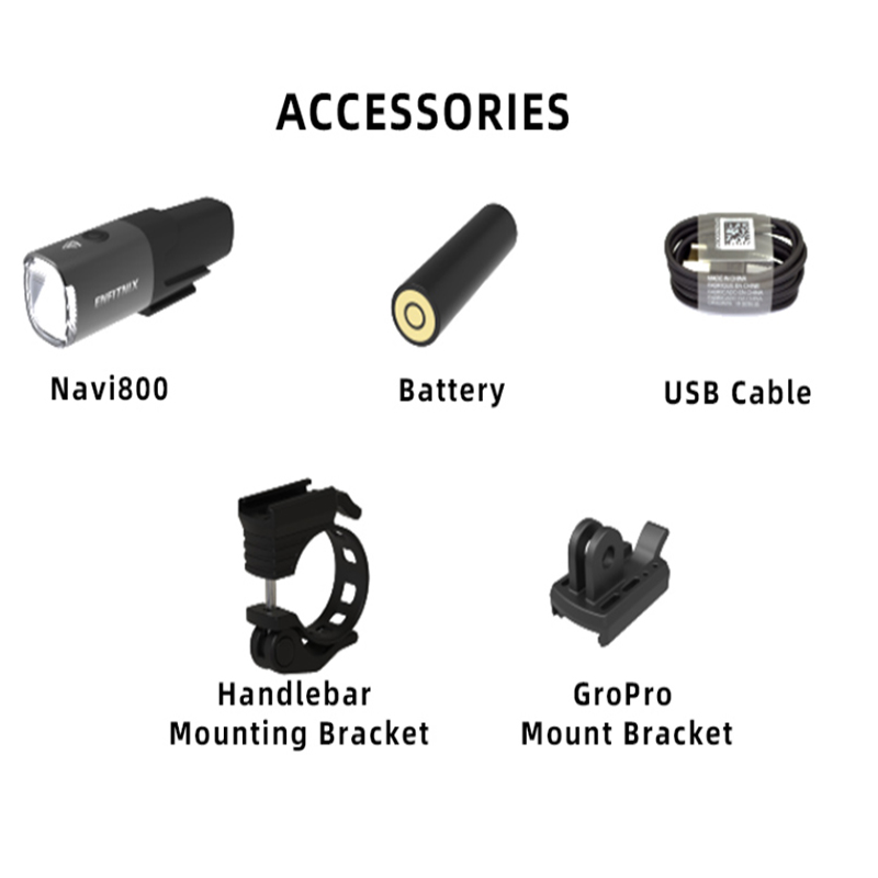 Enfitnix Navi800 Fahrrad Licht LG 3350mah Akku Integrierte Hohe Präzision Batterie: NAVI 800
