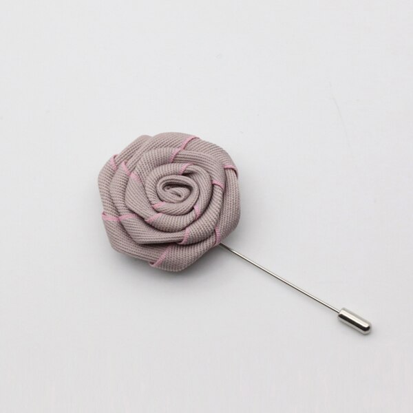 HUISHI Twee Kleur Stof Bloem Broches Revers Pin Mannen Vrouwen Broche Suits Decoratie Reversspeldjes Voor Suits Accessoires 12 Kleur: J 10