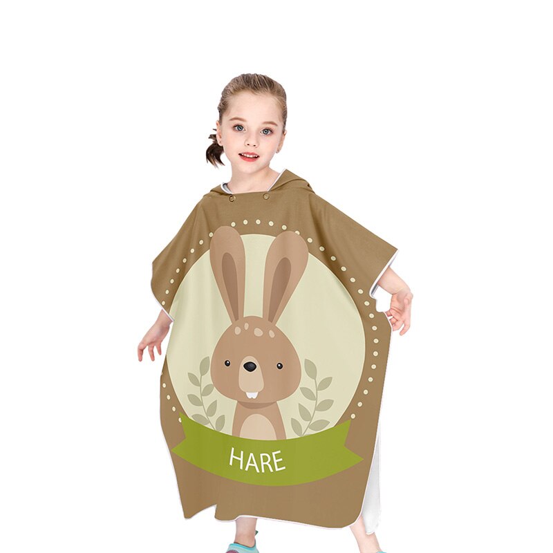Niño baño Poncho tela de microfibra Poncho niños niñas verano Poncho de playa traje de Natación en Piscina Toalla de playa Toallas secas con capucha: 16A