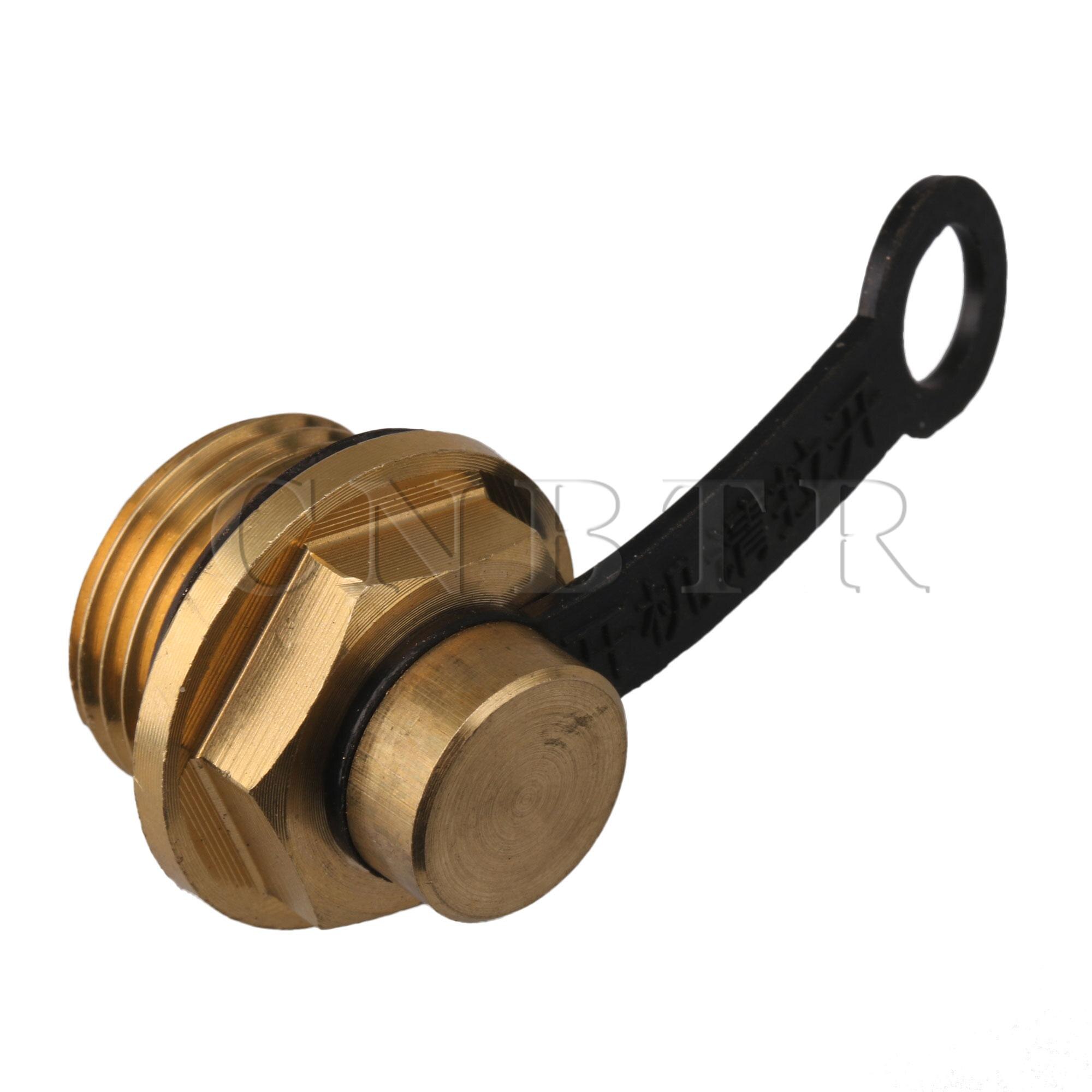 CNBTR M18 Thread Dia Billet Engine Valve Cover Oil Caps 1.5mm Tooth Gap Brass