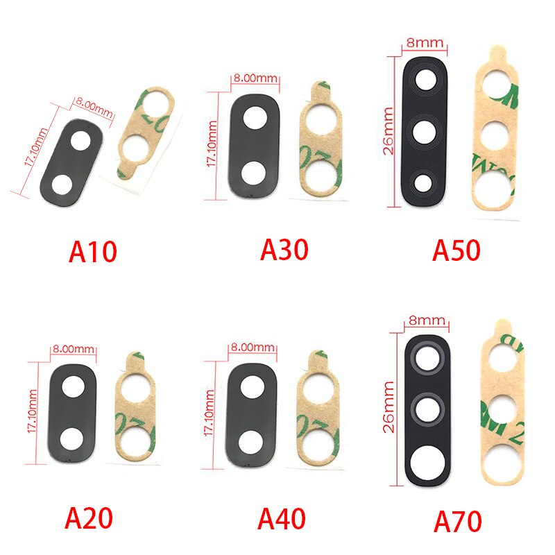 2 sztuk, powrót kamera tylna wymiana szklany obiektyw do Samsung A80 A31 A51 A71 A30S A50S A70S A21S A11 A20 A50 A40 M21 M31 A01 + narzędzia