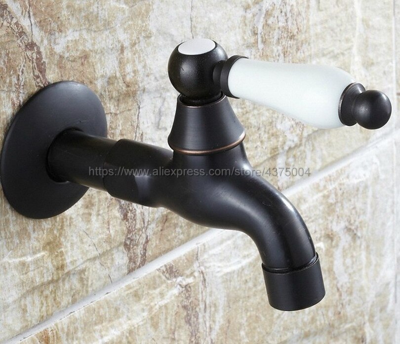 Wandmontage Koud Water Sink Kraan, Enkele Handvat Messing Tap