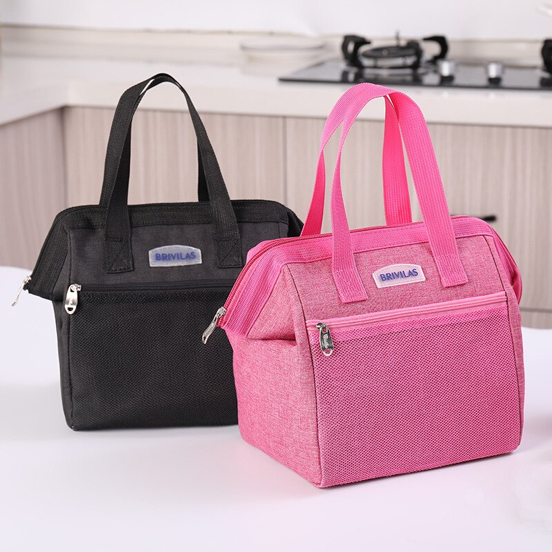 Bolsas de fresco refrigerado de gran capacidad impermeable Oxford portátil cremallera térmica bolsos para la comida para mujer bolsa de caja de almuerzo bolsas de comida de Picnic