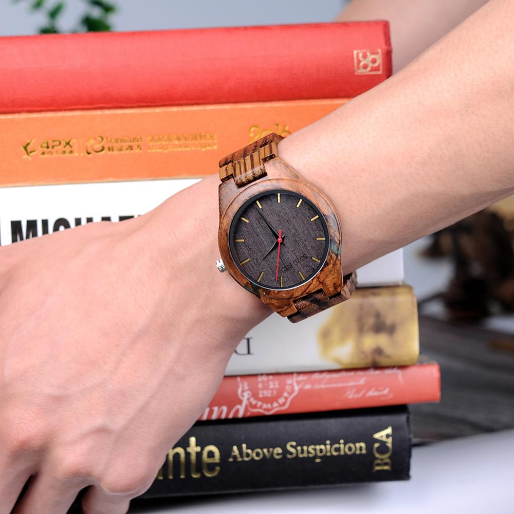 BOBO-montre-bracelet en bois pour hommes, spécial, fait à la main, coffret en bois, OEM directe