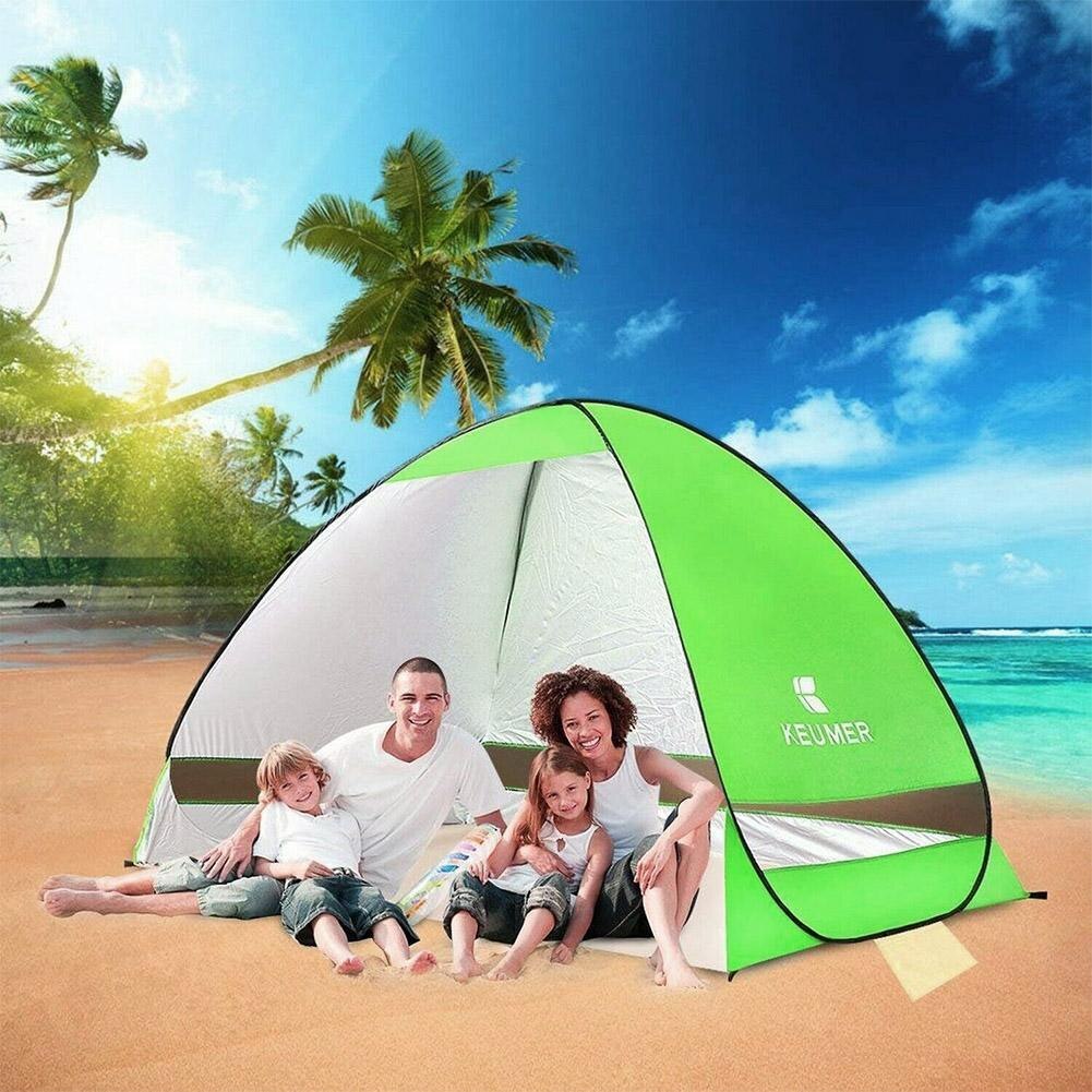 Automatic Instant Pop-up Beach Tent Anti UV Camping Tent Sun Shelter Cabana for Camping Fishing Hiking Picnic Travel Tourist