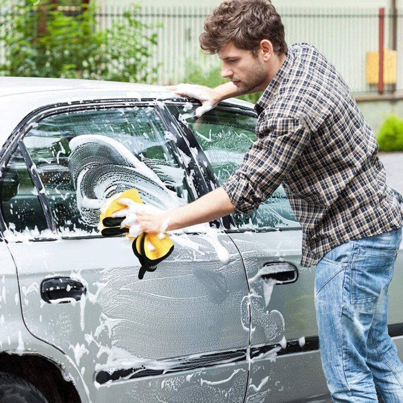3/5/10/20 pcs Car Wash Microfiber Towel Cleaning Drying Cloth Paint Care Cloth Detailing Car Wash Towel Cleaning Rags Auto Tools