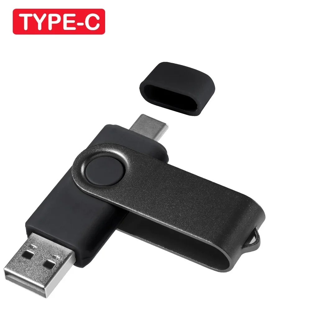 TYPE-C USB Flash Drive 128GB Rode Hoge Snelheid Pen Drive 64GB Donkerblauwe Memory Stick 32GB Draaibare USB Stick 16GB Kleurrijke U Disk