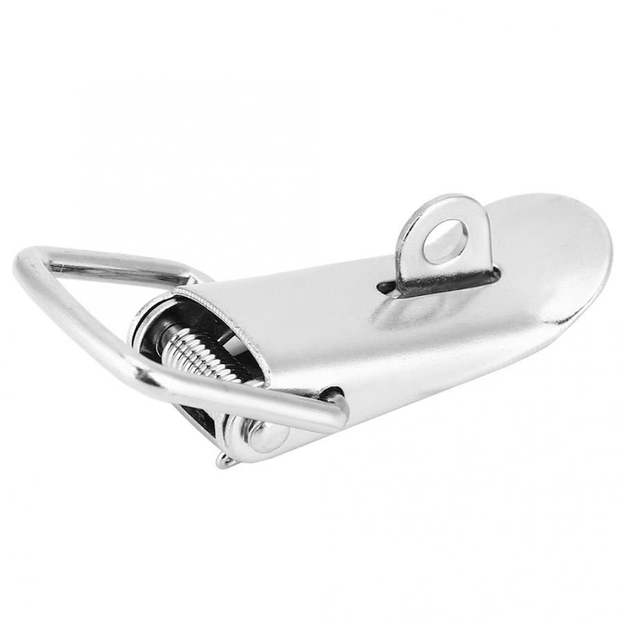 10Pcs Hasp Latch Lock Spring Buckle Iron Nickel Plated Fastener Case Hardware Fitting