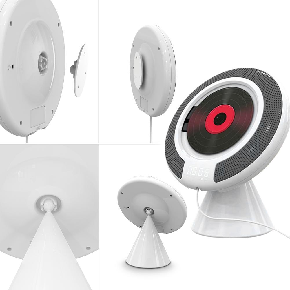 Portable CD Player Bluetooth Record Player Wall Mountable CD Music Player FM Radio with LED Display