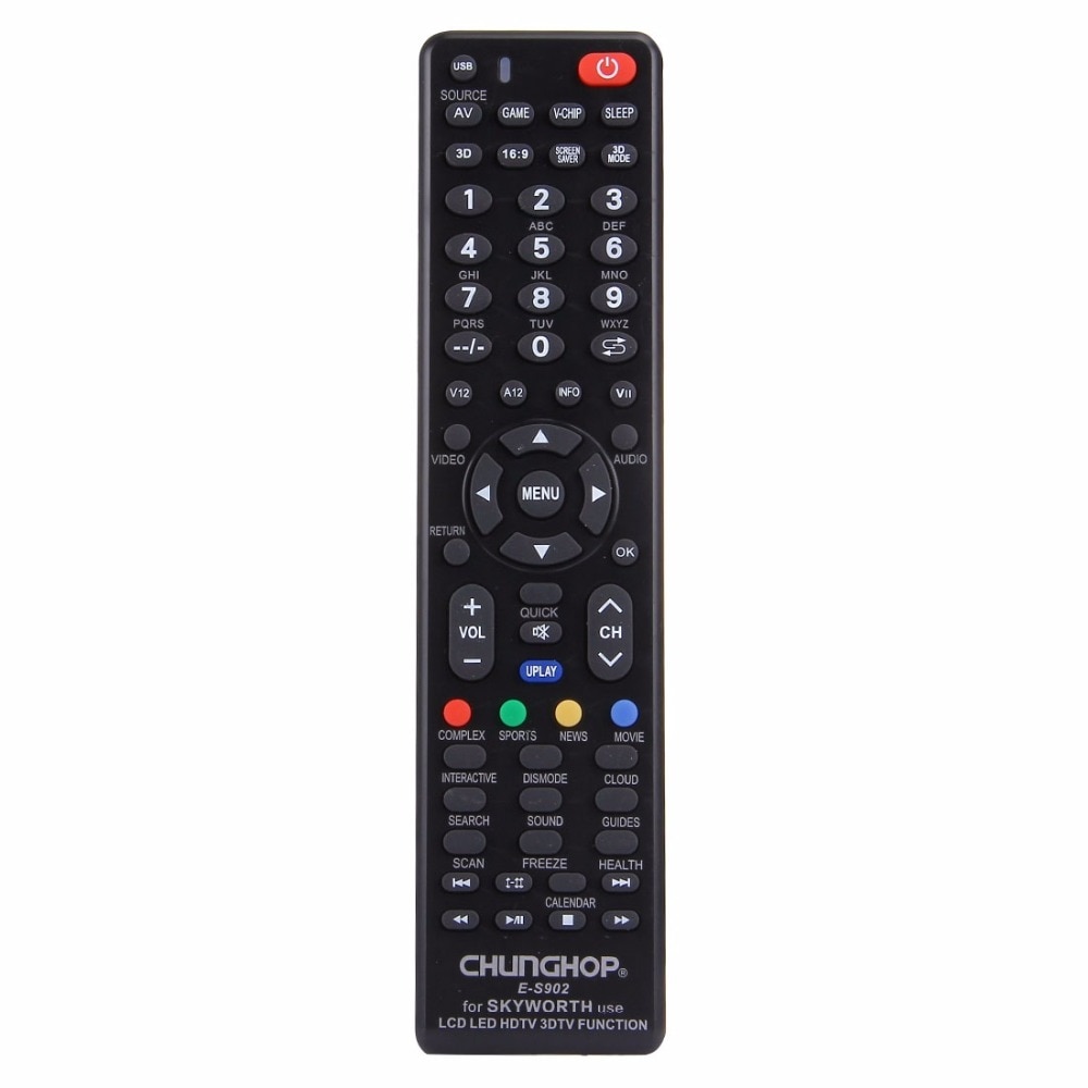 CHUNGHOP E-S902 Universele Afstandsbediening voor SKYWORTH LED TV/LCD TV/HDTV/3DTV