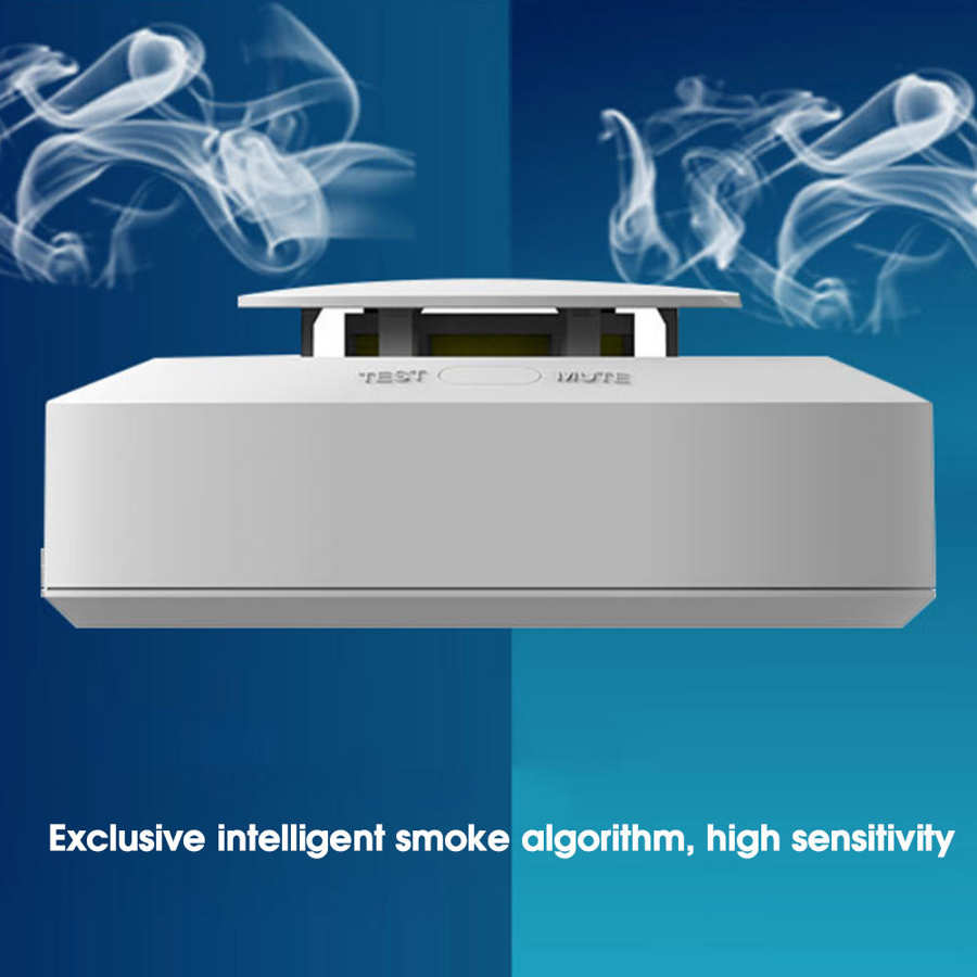 433MHz Smoke Detector Fire Protection Alarm Sensor Smart Wireless ABS 85DB Siren Sound Intelligent Fire Alarm