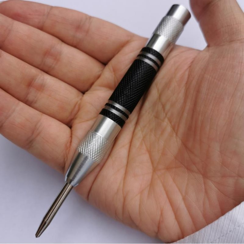 Arrivals Automatic Center Pin Spring Loaded Mark Center Punch Tool Wood Indentation Mark