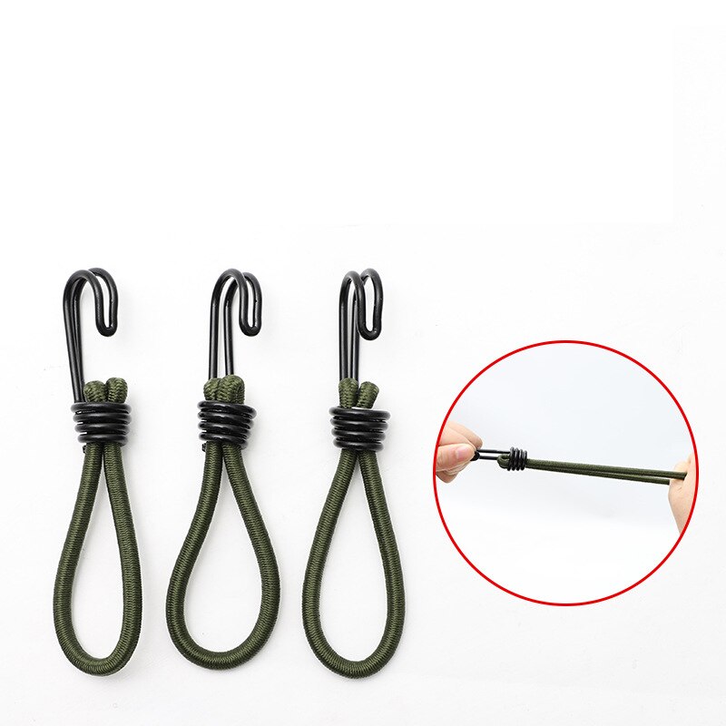 4 st utomhus elastiskt tält bungee rep camping kapell bagage stretch spänne slipad spik rem