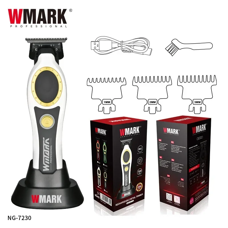 Electric Clippers WMARK NG-7230 Men's Oil Head Engraving Scissors Charging Base Hair Salon