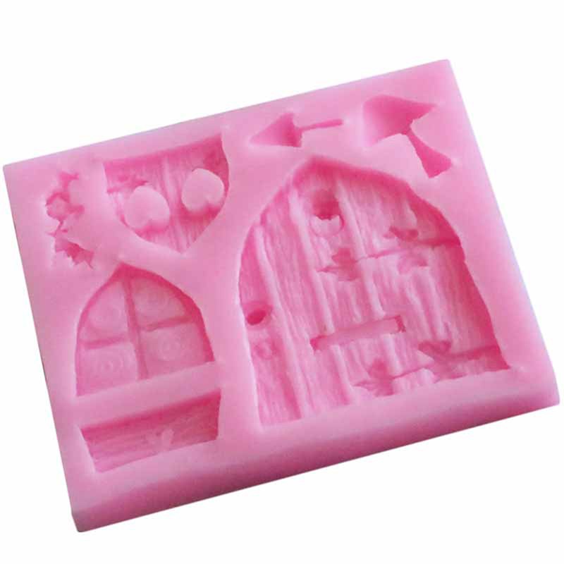 Vintage Fee Tuin Huis Muur Siliconen Chocolade Fondant Mallen Craft Polymer Clay Cake Decoratin Gereedschap