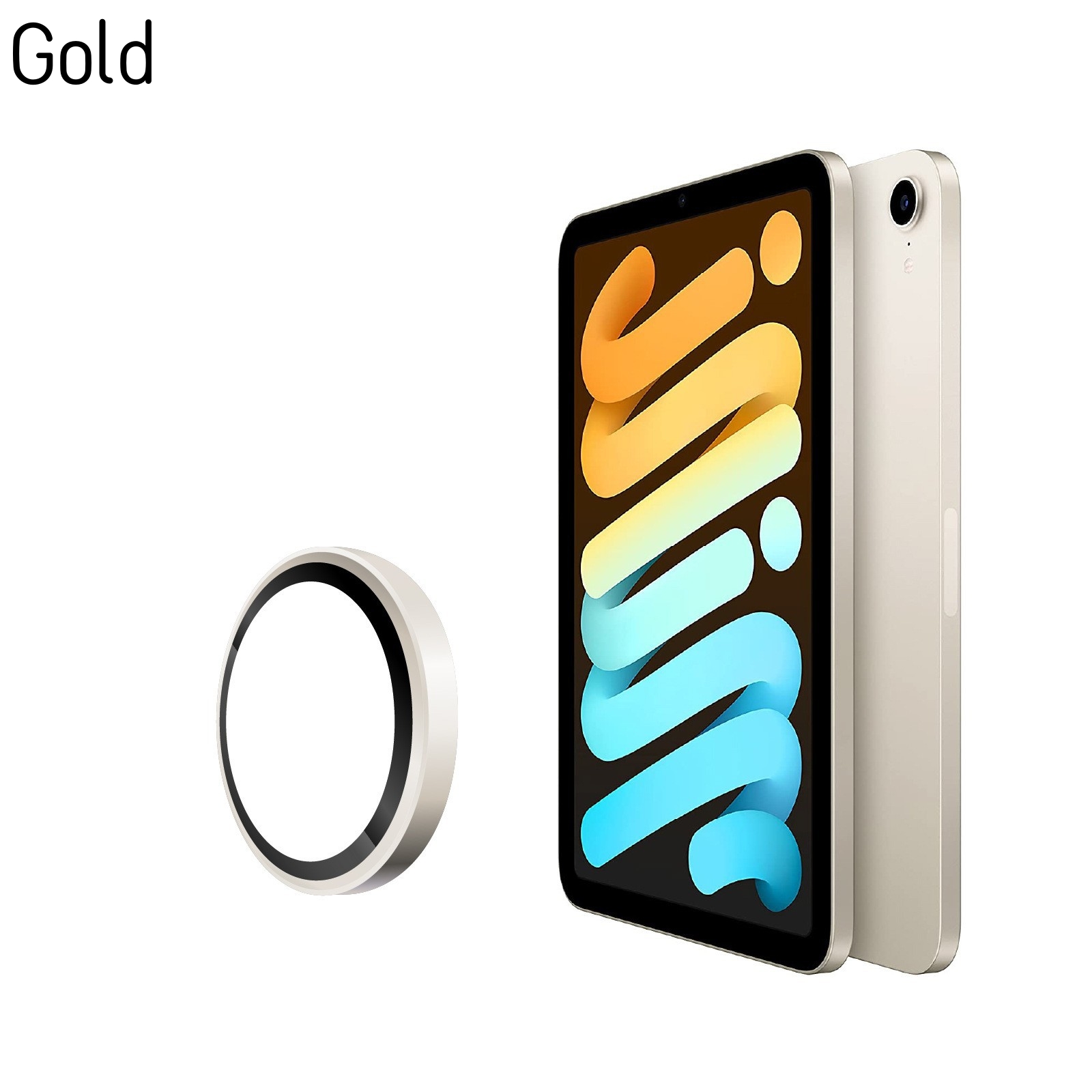 Protezione dell'obiettivo per Mela iPad 10 10.9 "2022 aria5 4 ipad mini 6 Obiettivo posteriore in vetro temperato HD Pellicola trasparente Accessori: ELEVEN / Oro