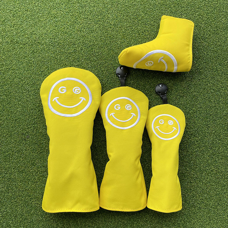 Smile golfklubba  #1 #3 #5 trähuvudskydd driver fairway woods skydd putterhuvudskydd