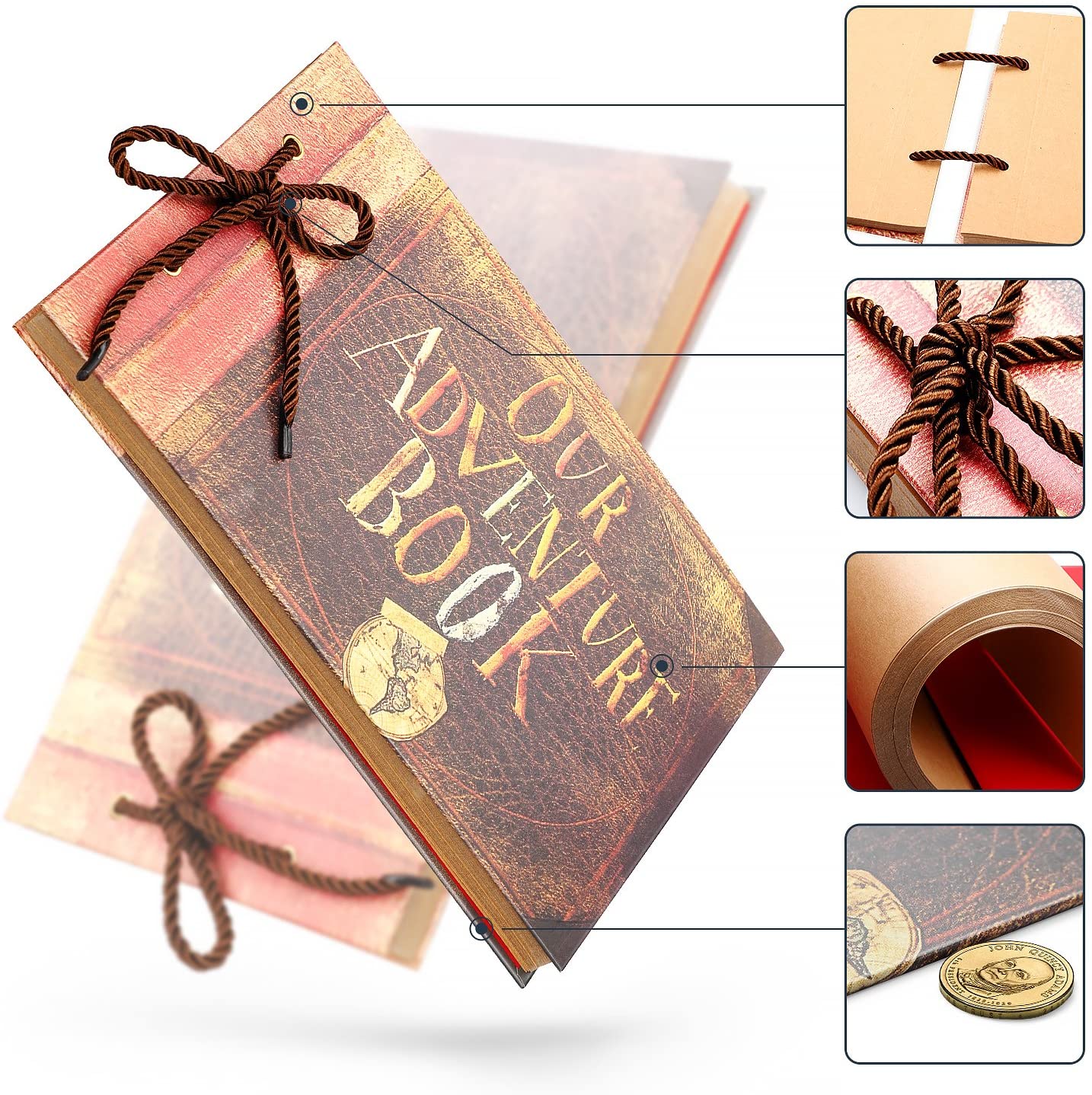 Handmade DIY Family Scrapbook Wedding Photo Album Retro Album Anniversary Scrapbook Travel Album Child Album