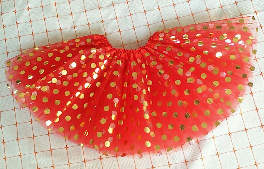 Babymeisjes tutu rokje kinderen peuter stippen blauwe tutu: Rood