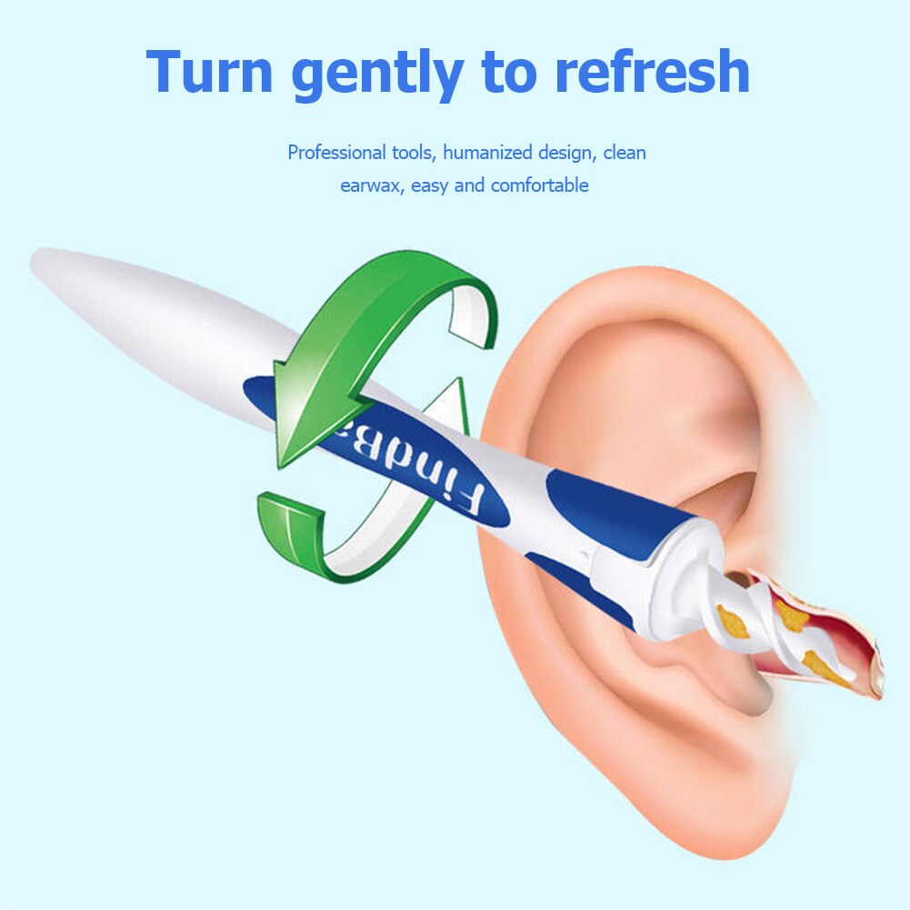 Ear cleaner tool set Soft Spiral Earpick Safety Ear Cleaner Tool oil ear wax remover Cleaning Kit Smart Spiral Ear Wax Remover