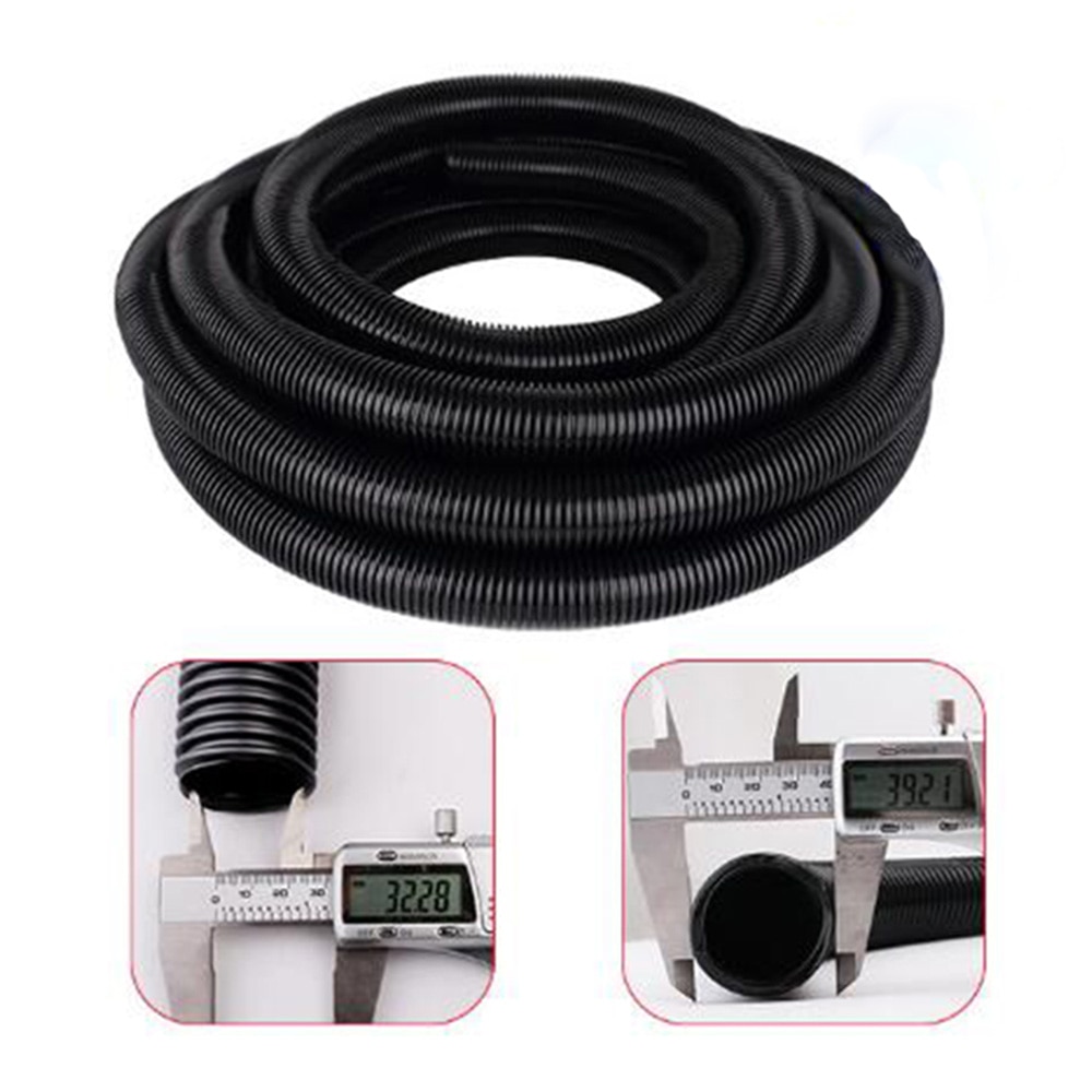 Manguera de goma EVA flexible de 32 mm de diámetro interno, tubos alargados para manguera de limpieza al vacío doméstica, coche negro gris 2/3/4/5/6/7/8/9/10 M