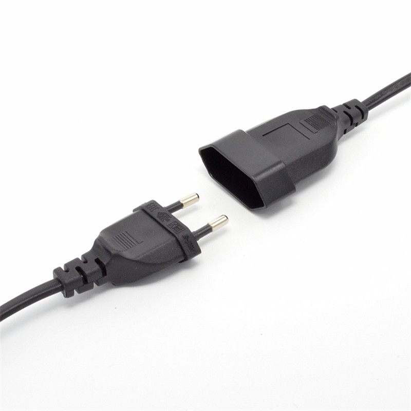 Eu euro 2 spissen cee hann til hunn strøm skjøteledning kabel til pc datamaskin pdu ups 0.5m/1m/2m/3m/4m/5m (h03 vvh 2-f 2 x 0.75mm)