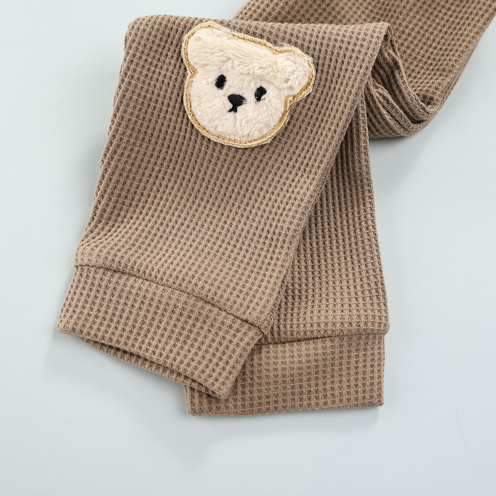 Peuter Kids Baby Jongen Meisje Leuke Wafel Broek Cartoon Beer Patroon Elastische Taille Broek Lente Herfst Baby Kleding 0-3 Jaar