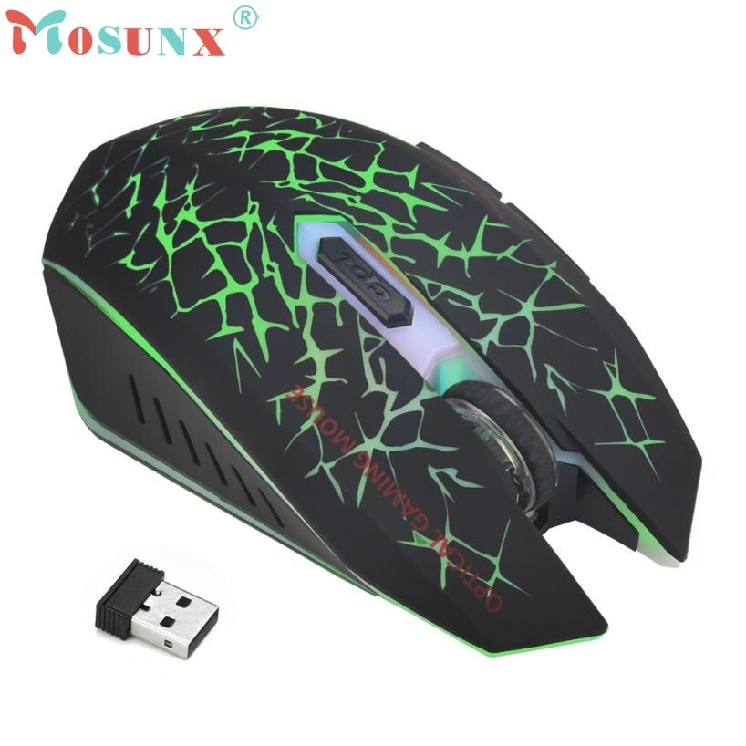 Mouse Raton Wireless Silent LED Rechargeable Backlit USB Gaming Mouse For PC Laptop Computer Mouse Raton Inalambrico 18Aug3