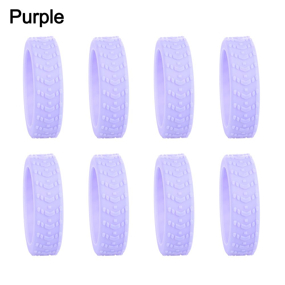 8pcs Travel Luggage Caster Shoes Silicone Suitcase Wheels Protection Cover Reduce Noise Trolley Box Casters Cover: Orange