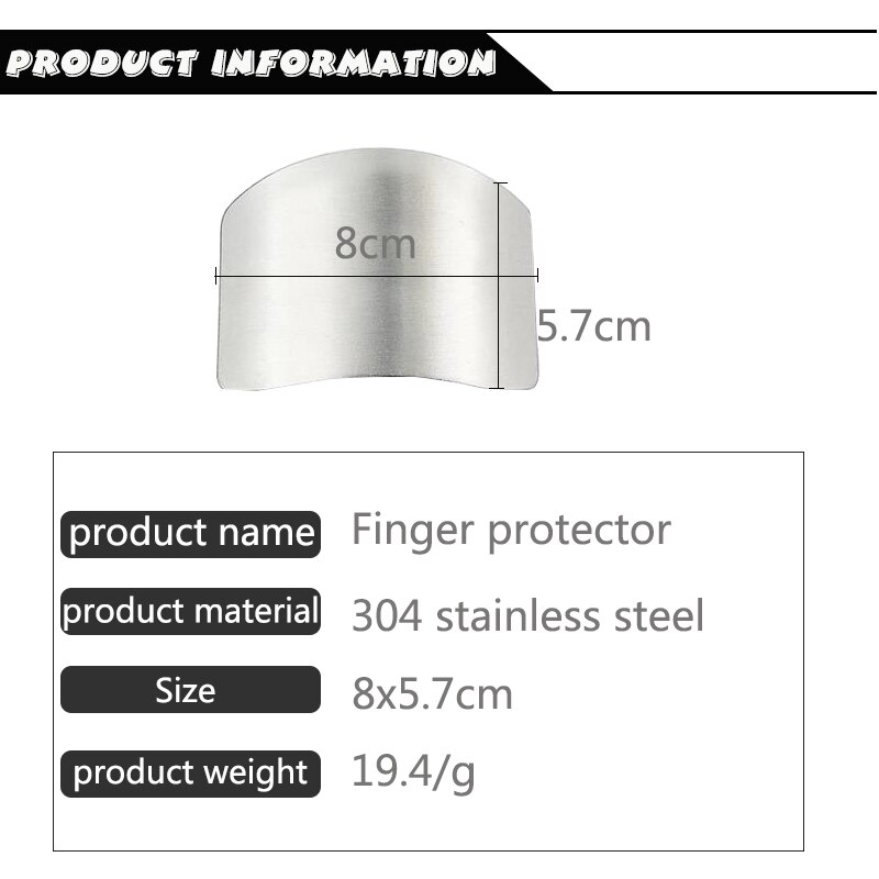 Protección para dedo mano no daña corte de acero inoxidable Protector de mano cuchillo corte dedo protección Tools06