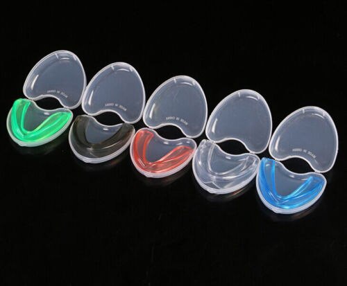CLEAR Gum Shield Teeth Protector Mouth Guard Piece Rugby Football Boxing MMA