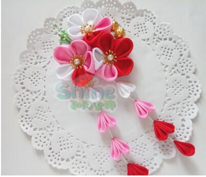 Sakura Kimono Kwasten Haarspeld Vrouw Haaraccessoires Badjas Hoofdtooi Mooie Hand Gemaakt Hoofddeksels: K