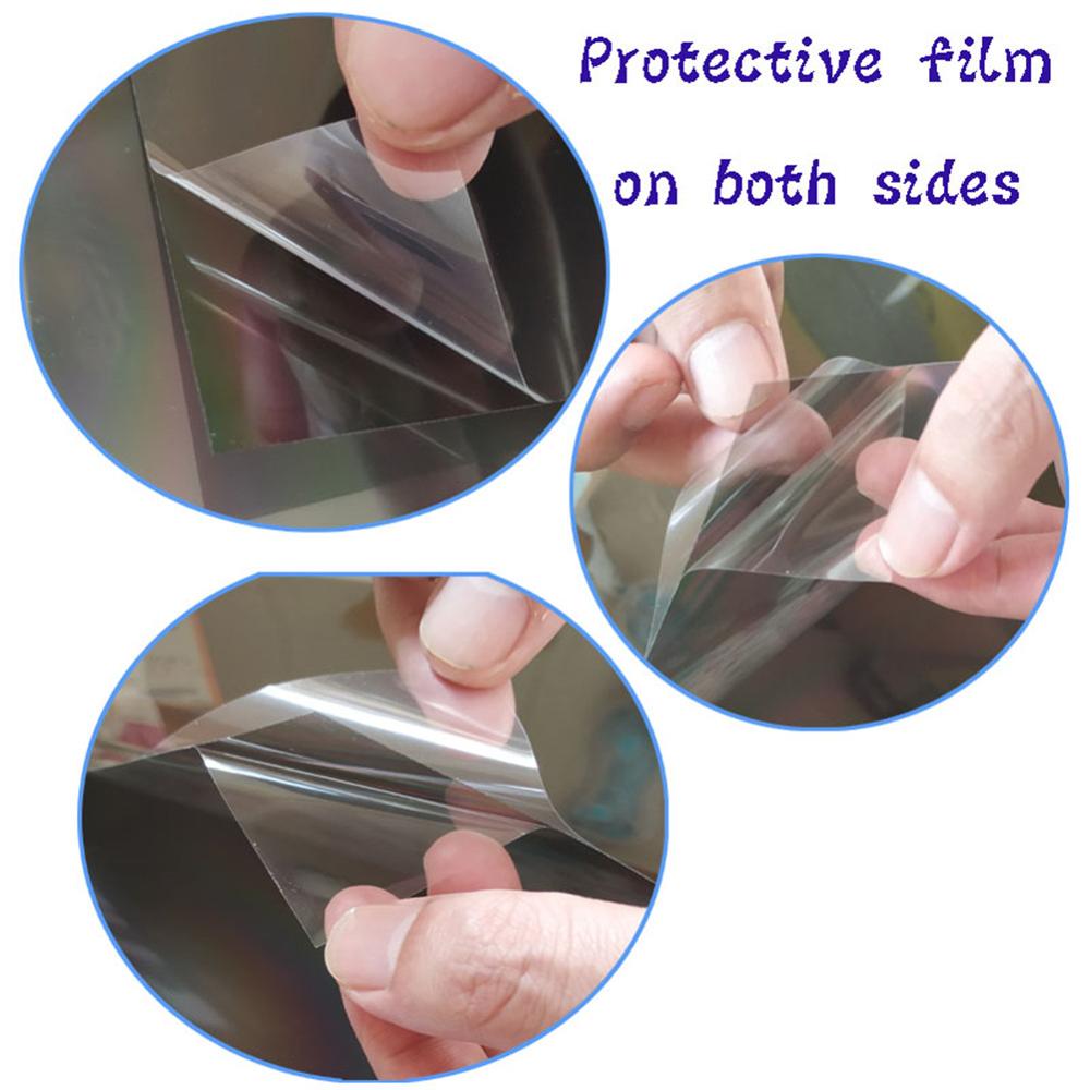 2Pcs 30 × 20Cm 90 Graden Lineaire Gepolariseerde Filtes Film, lijm/Niet-klevende Lineaire Polarisator Filters Polarisatie Lens Lakens