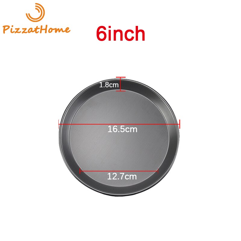 PizzAtHome 6 to 12 inches Pizza Pan Aluminium alloy Pans Non-Stick Baking Dishes Pizza Pan Plates Tray Baking Tool: 6 inch