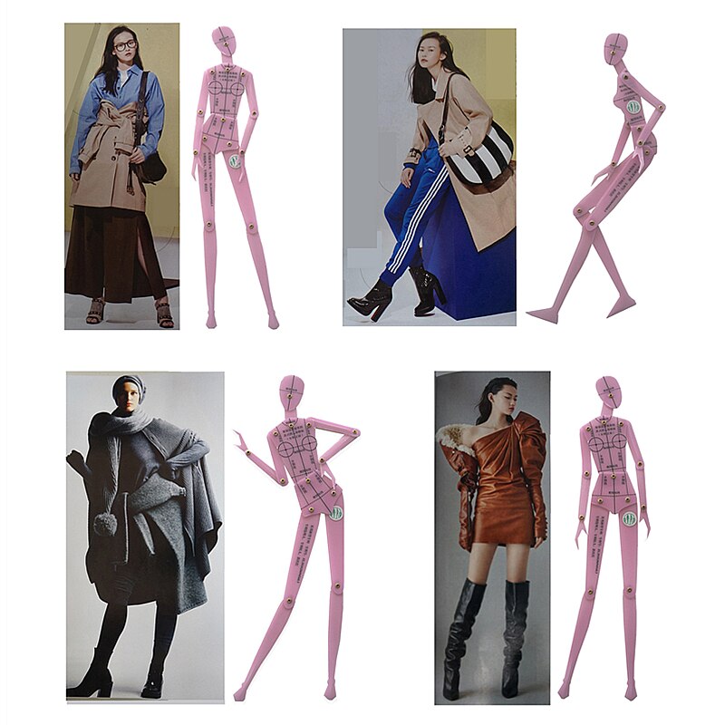 Ruler Set Clothing Human Body Drawing Template Men... – Vicedeal