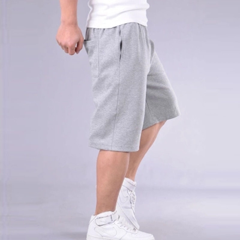 Stor storlek shorts herr solid baggy lösa elastiska shorts bomull casual plus size shorts extra stora stora plus storlek 4xl 5xl 6xl 7xl
