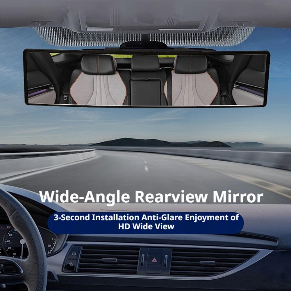 Car Interior Curved Rearview Mirror Increase Vision Field Reduce Blind Spots Universal Car Anti-glare Panoramic Rearview Mirror
