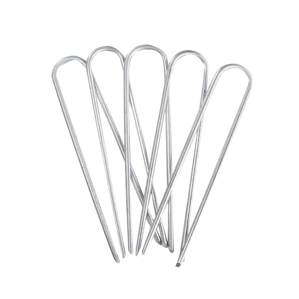 Canopée d&#39;ancrage au sol solide, piquets fixes longs en forme de U, accessoire de tente résistant au vent, piquets de Trampoline, 20 pièces/paquet