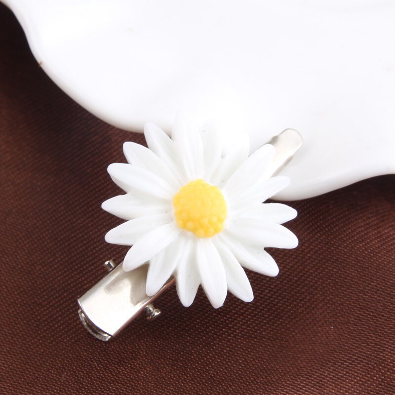 5 Stks/partij Leuke Vrouwen Haarspelden Haar Accessoires Mooie Daisy Bloem Kleine Barrette 4G2002