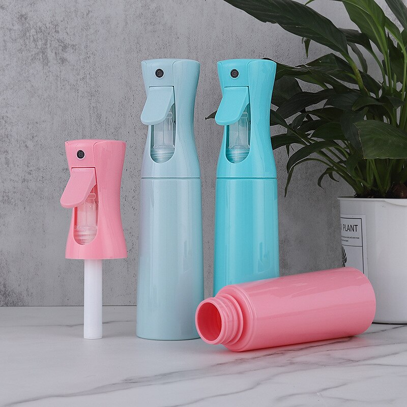 Botella pulverizadora de peluquería, botella pulverizadora de alta presión para el cabello, regadera en aerosol continua, director de estilista automático, 300ml