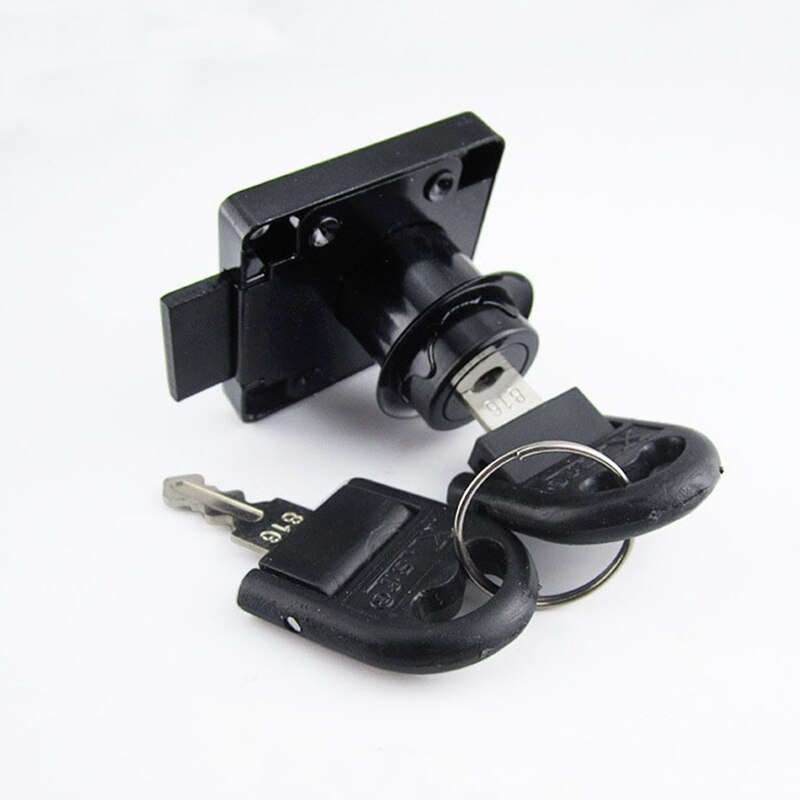 Universal Black Drawer Cam Lock Zinc Alloy Cabinet Office Cupboard Desk Locks With Key For Furniture Hardware