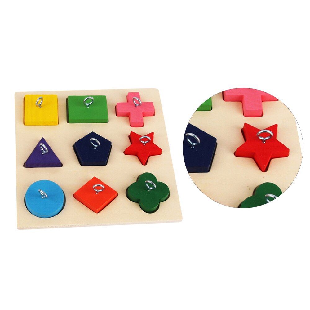 Interactive Colorful Block Toy Educational Bird Toy Funny Wood Block Parrot Playing Toy (Random Color)