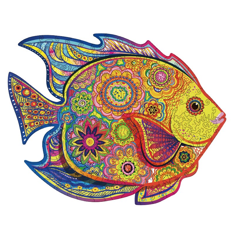 3D drewniane Puzzle dla dorosłych dzieci DIY tajemnicze Puzzle lwa każdy kawałek jest w kształcie zwierząt prezent na boże narodzenie drewniane Puzzle Jigsaw: B