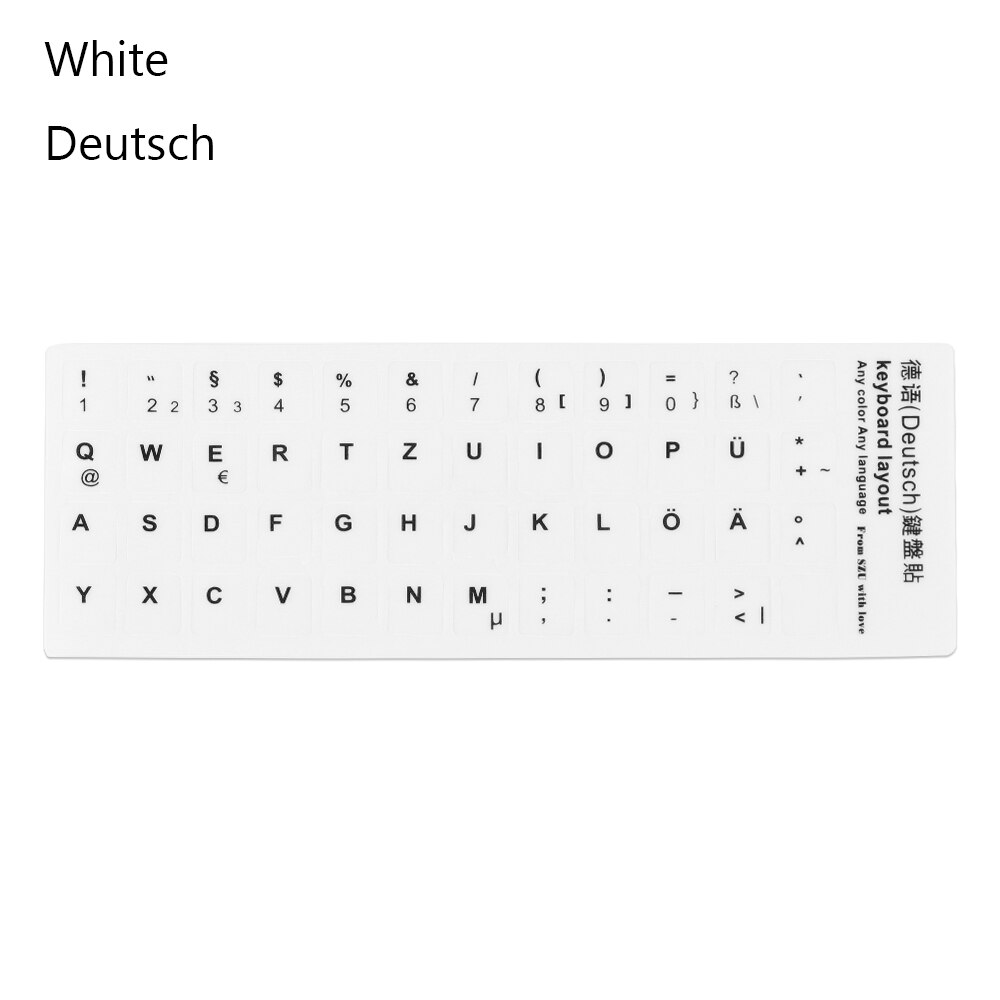 Halksäkra slitstarka ryska bokstäver tangentbord klistermärken för laptop vattentäta tangentbord klistermärken engelska alfabetet layout arabiska