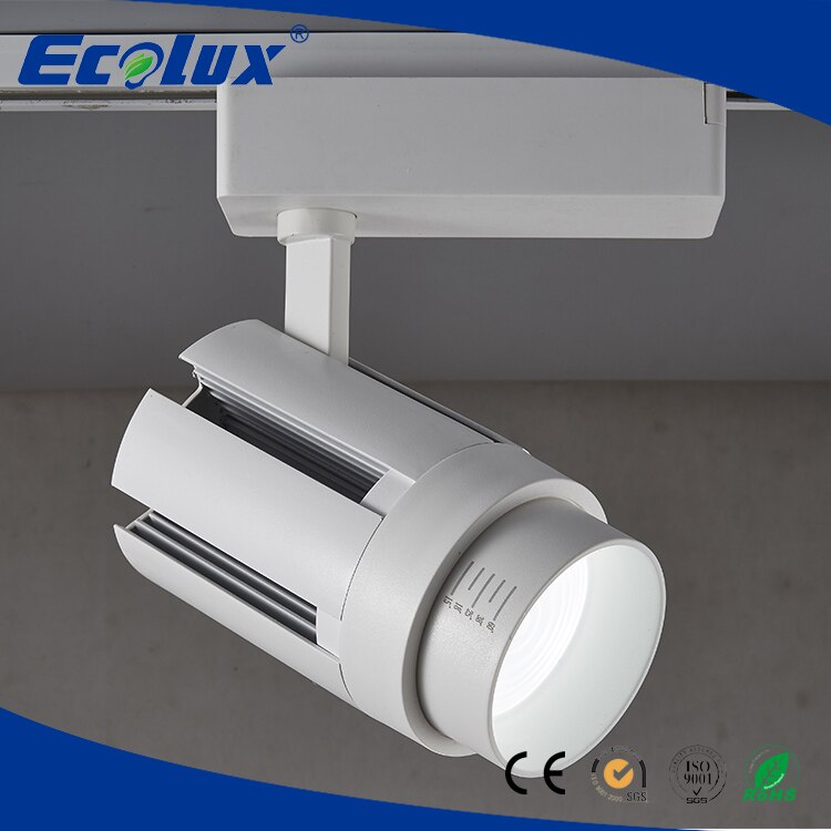 Dimbare 30 w Spoor Licht instelbare Focus hoek zilver zwart shell Kleding Schoenen Winkel Winkel Lamp Spoor Verlichting