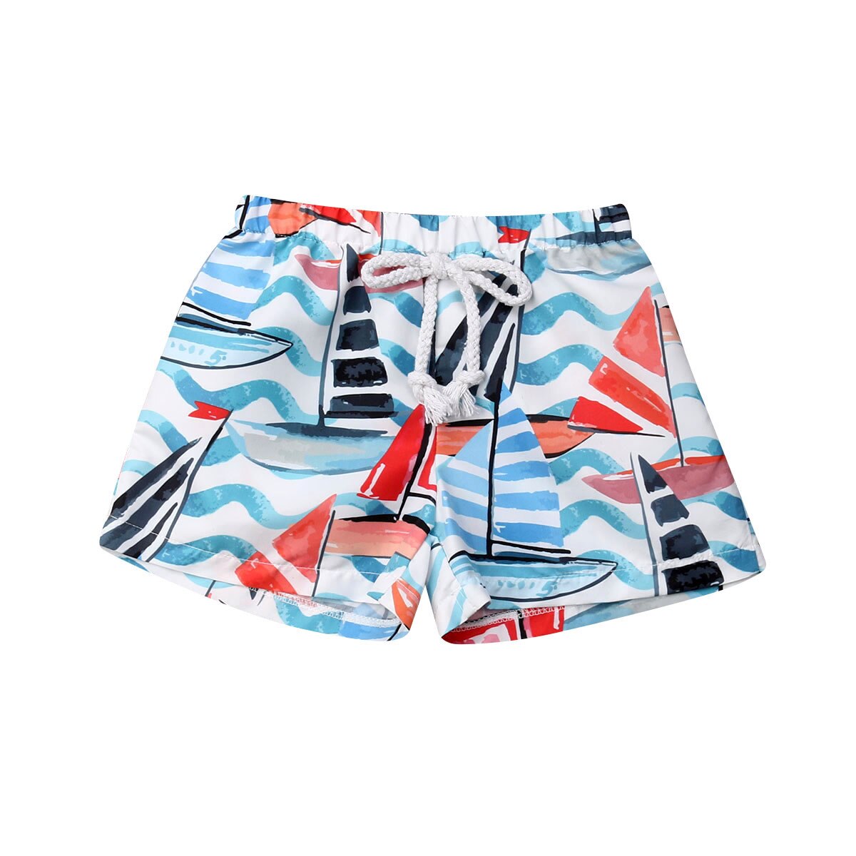 Sommer drenge badebukser shorts hawaiisk stil strand shorts drenge barn børn svømning korte drenge høj talje badetøj: Rød / 12m