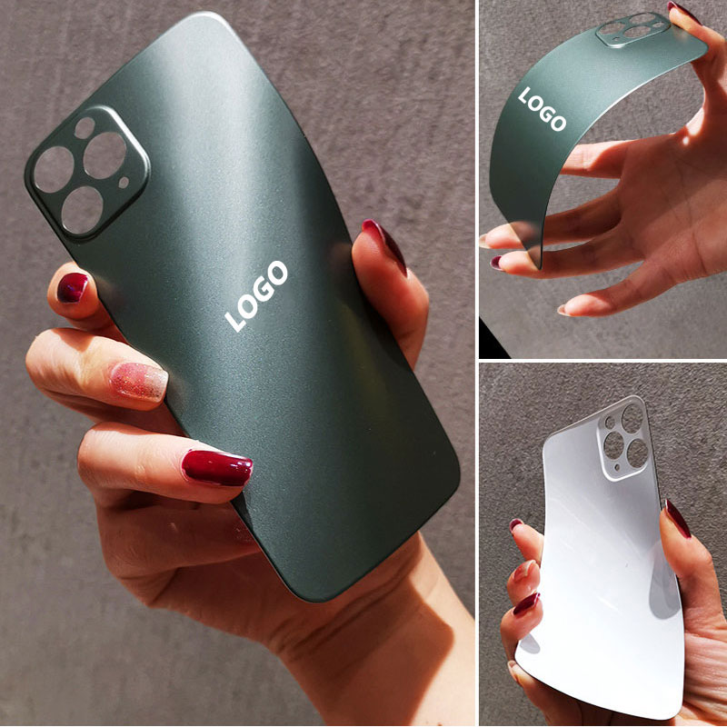Film protecteur de téléphone portable de couleur unie pour iPhone11 PRO autocollant de peau de dos de téléphone de film arrière mat doux
